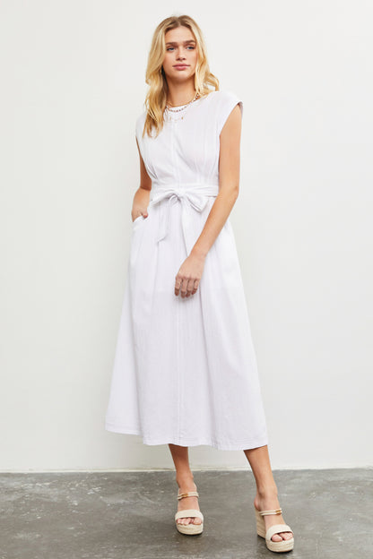 SELF TIE MAXI DRESS