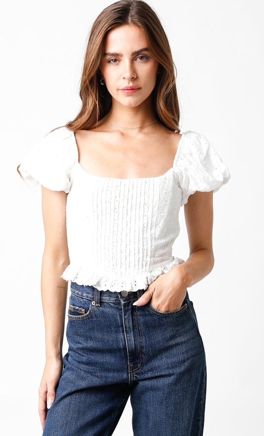 EYELET WHITE TOP