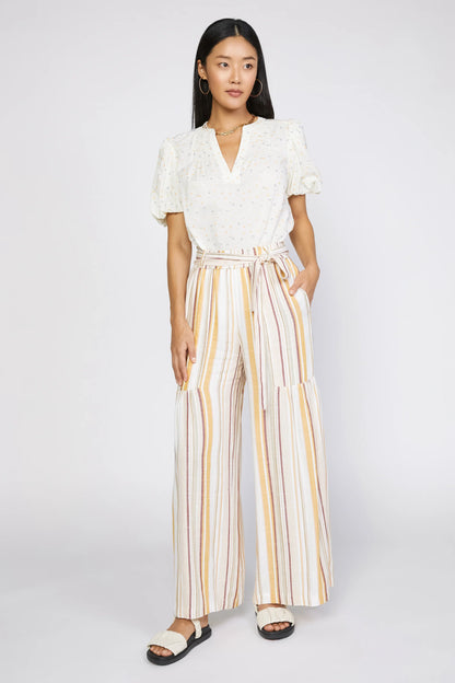 STRIPED WIDE LEG PANT