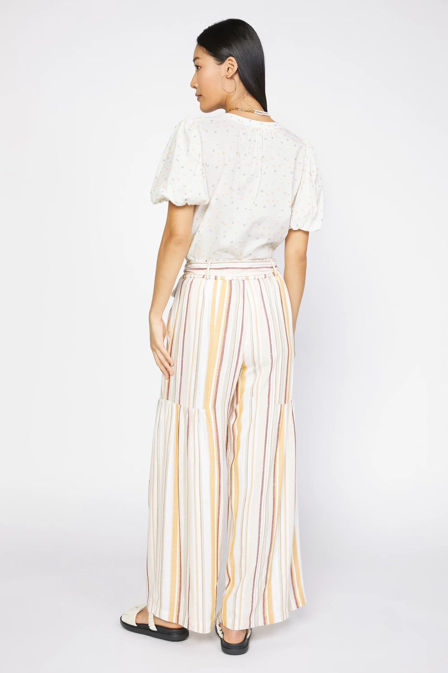 STRIPED WIDE LEG PANT