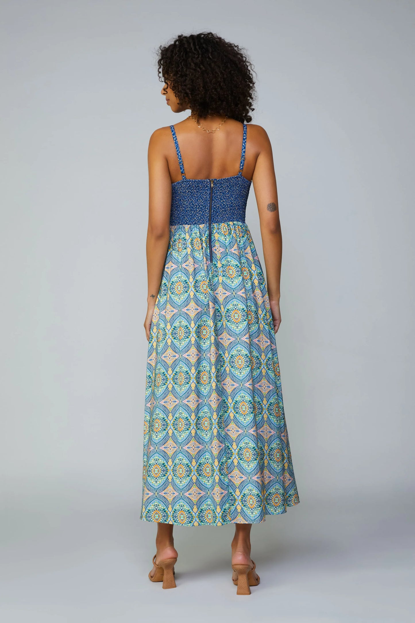 QUILTED TOP MAXI DRESS