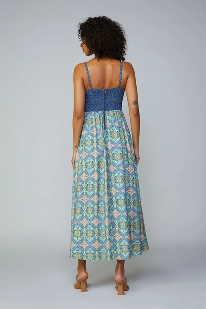 QUILTED TOP MAXI DRESS