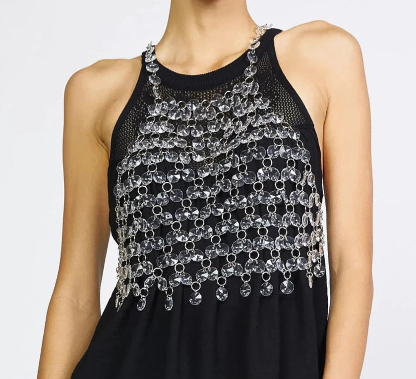 CLEAR BEADED CAMI