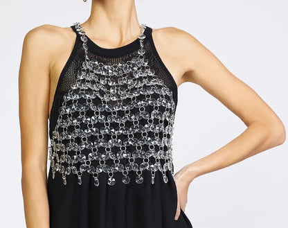 CLEAR BEADED CAMI