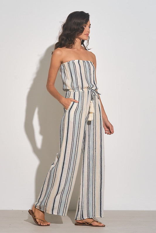 BLUE STRIPE JUMPSUIT