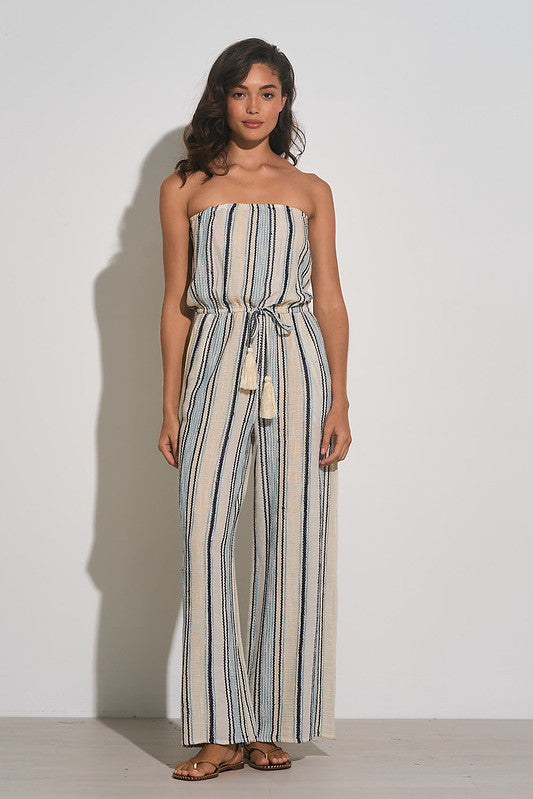 BLUE STRIPE JUMPSUIT