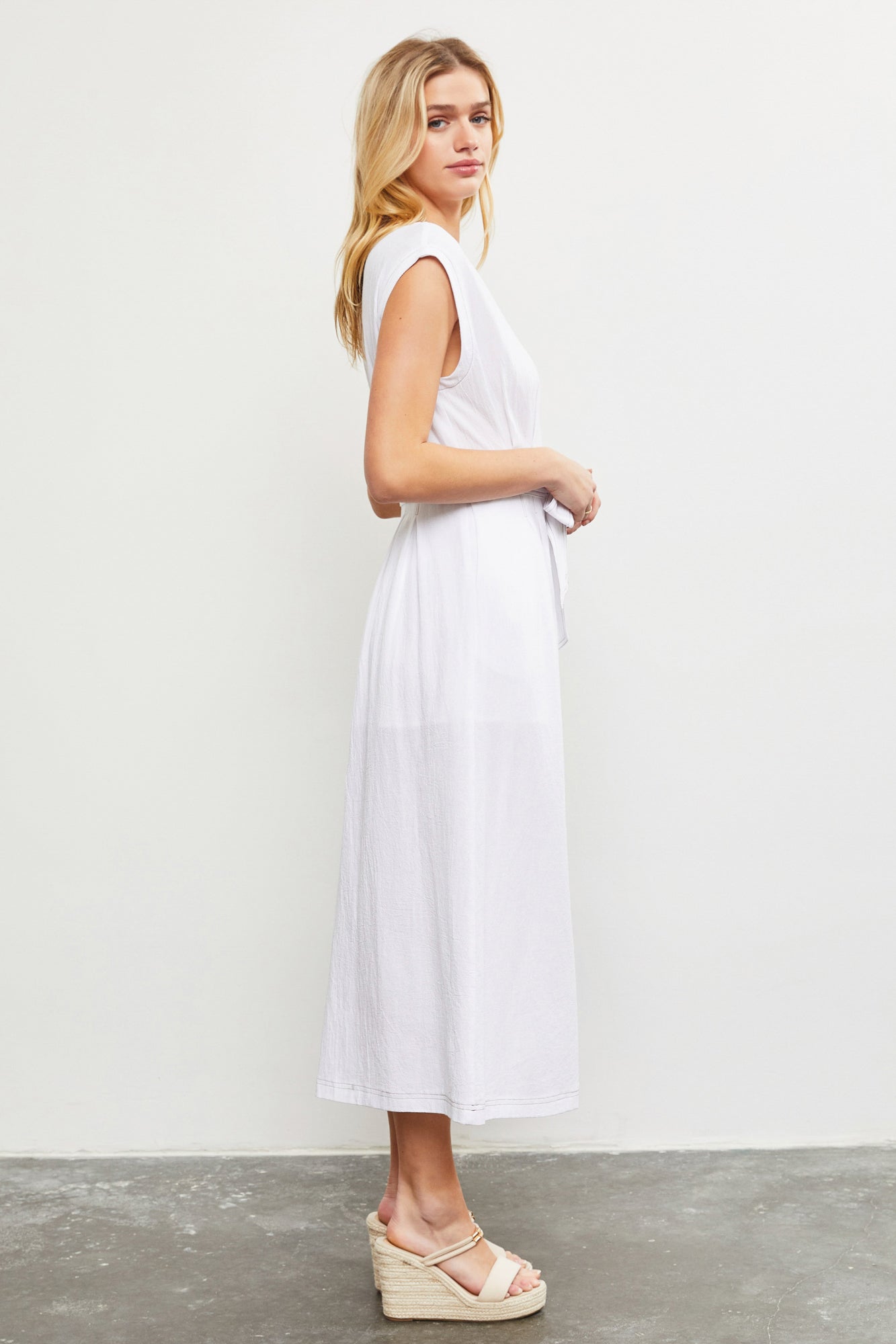 SELF TIE MAXI DRESS