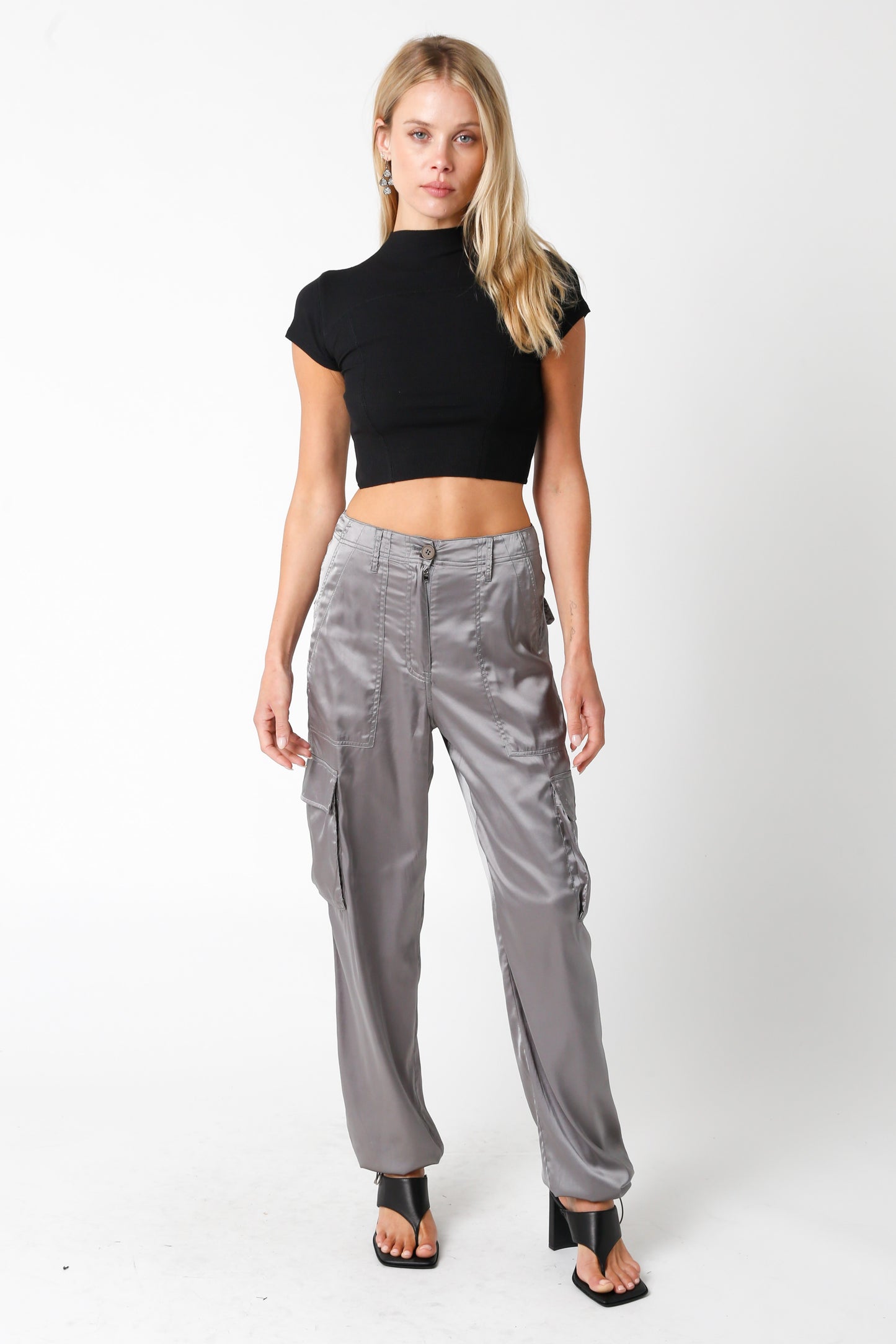 SILVER METALLIC PANT