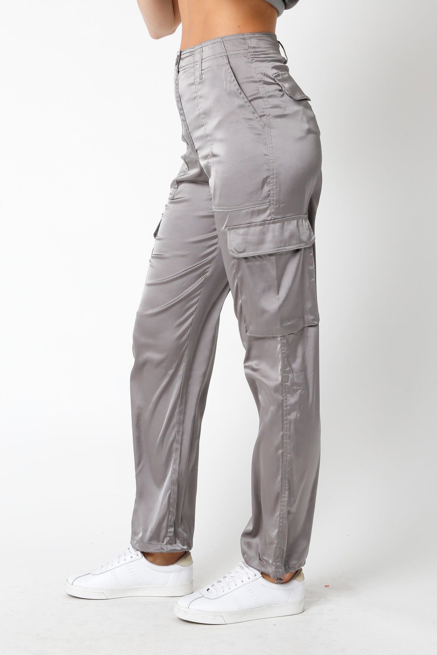 SILVER METALLIC PANT