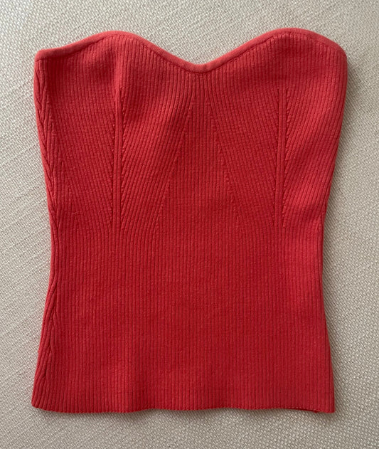 STRAPLESS KNIT TOP