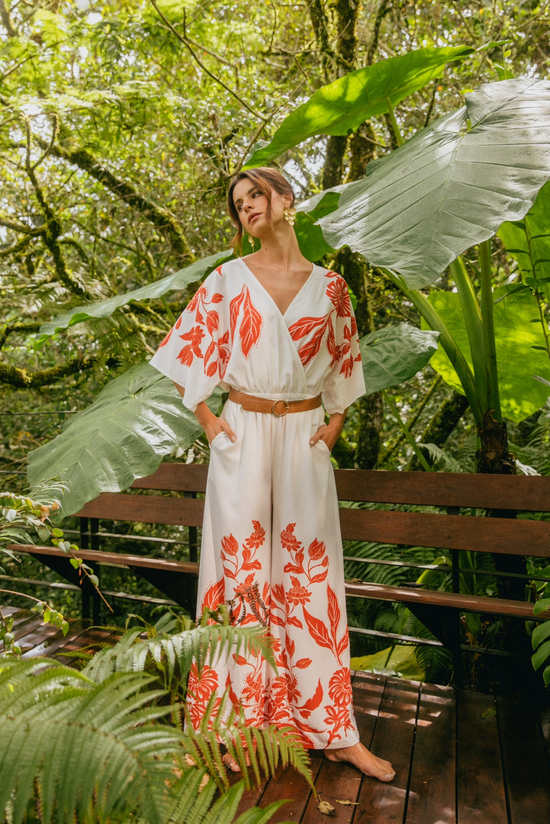 FLORAL GREEN JUMPSUIT