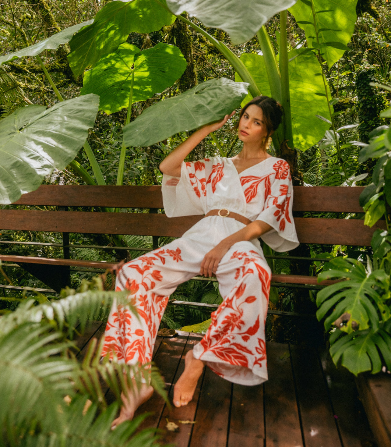 FLORAL GREEN JUMPSUIT