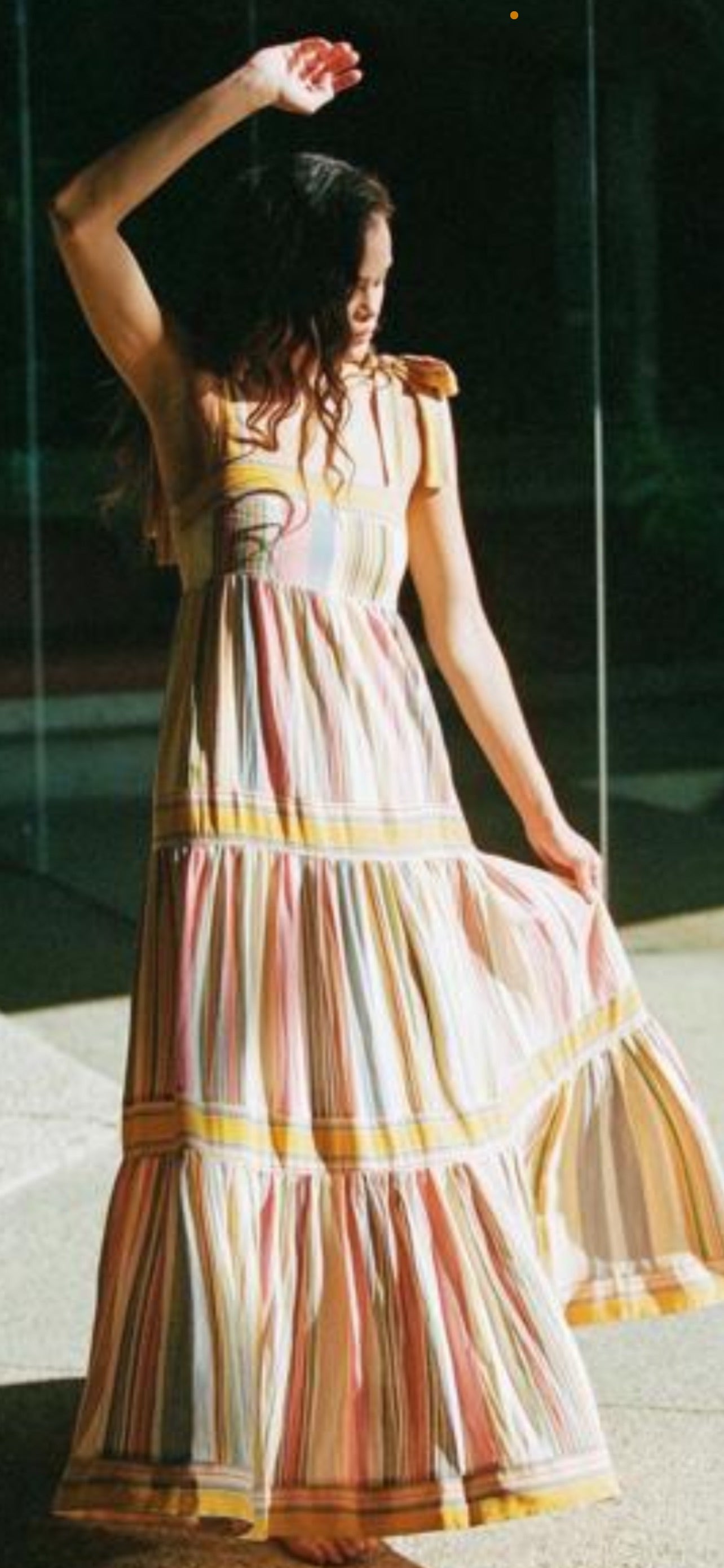 TIE BOW MAXI DRESS