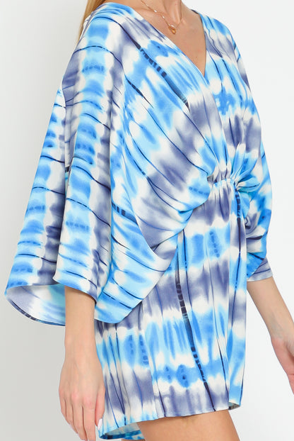 TIE DYE KIMONO ROMPER