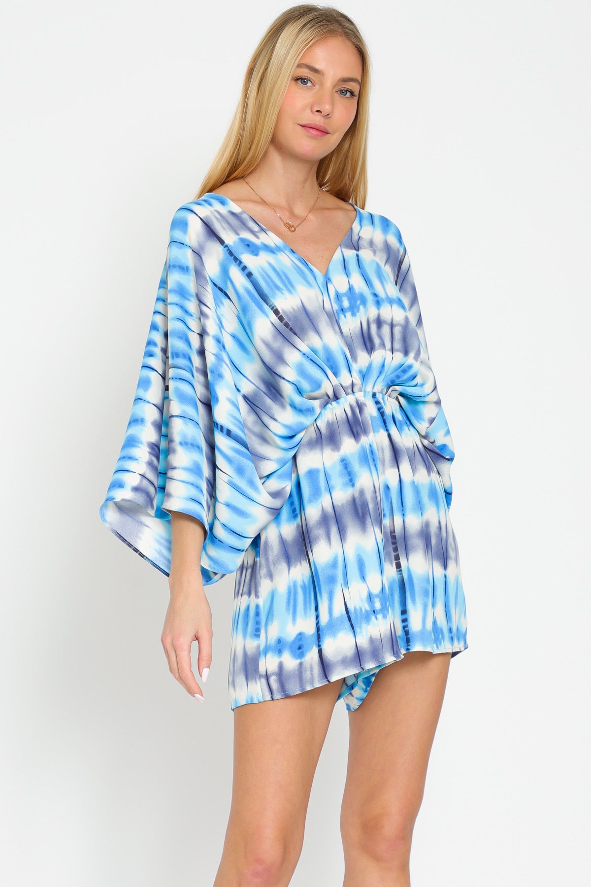 TIE DYE KIMONO ROMPER