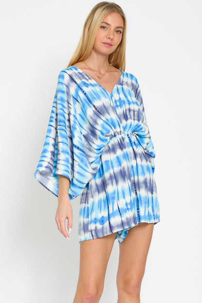 TIE DYE KIMONO ROMPER