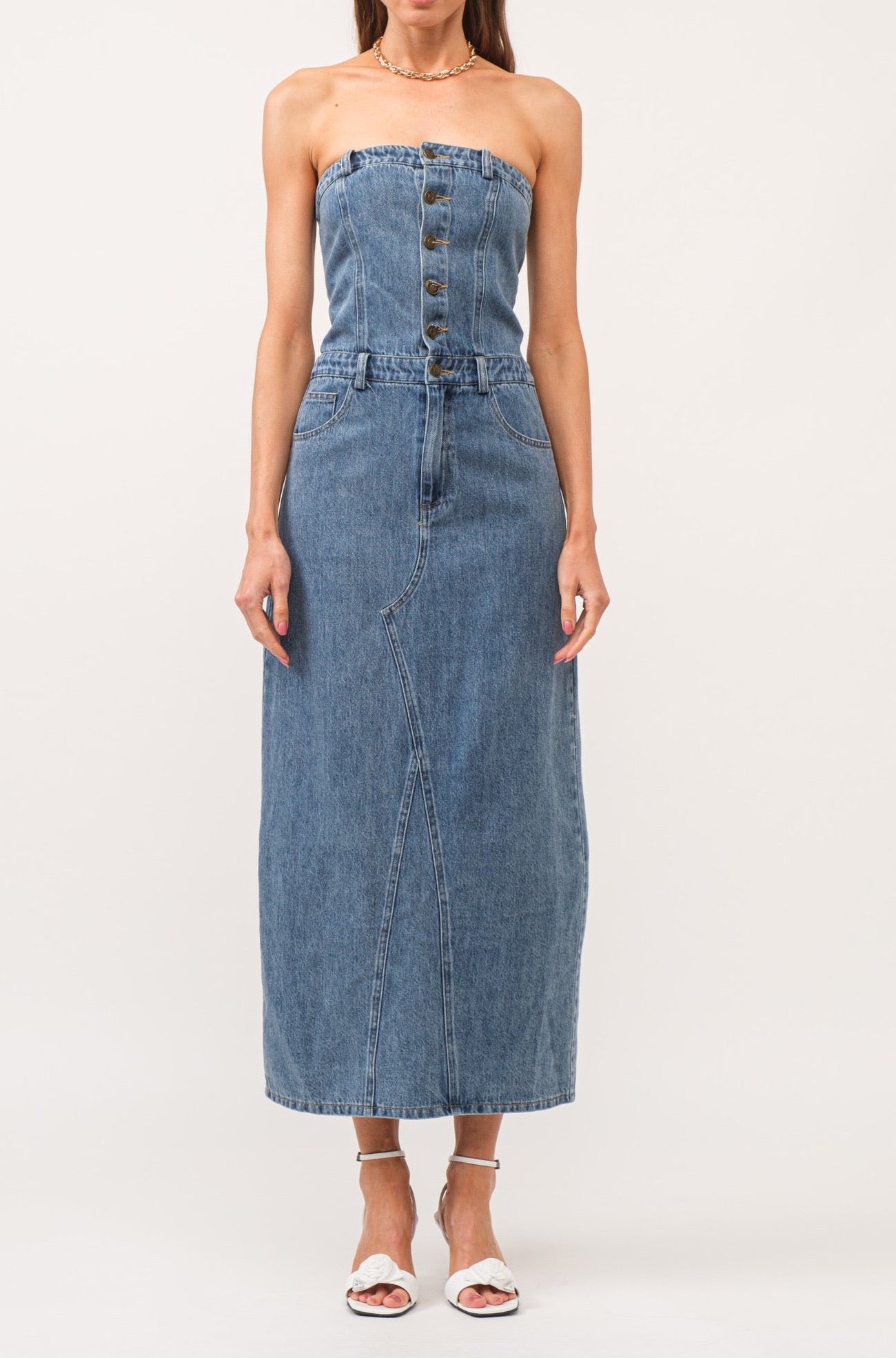 THE JENNIE DENIM DRESS