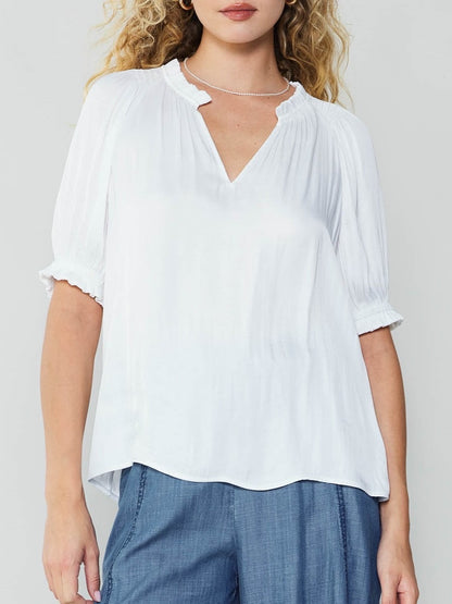 RUFFLED CUFF BLOUSE