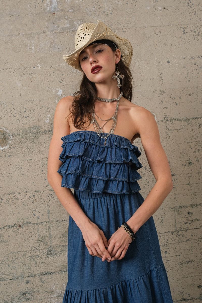 RUFFLES AND DENIM SET