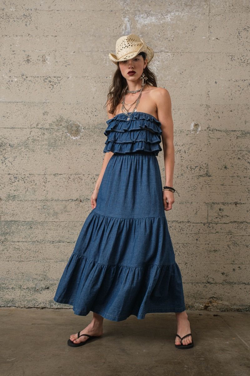 RUFFLES AND DENIM SET